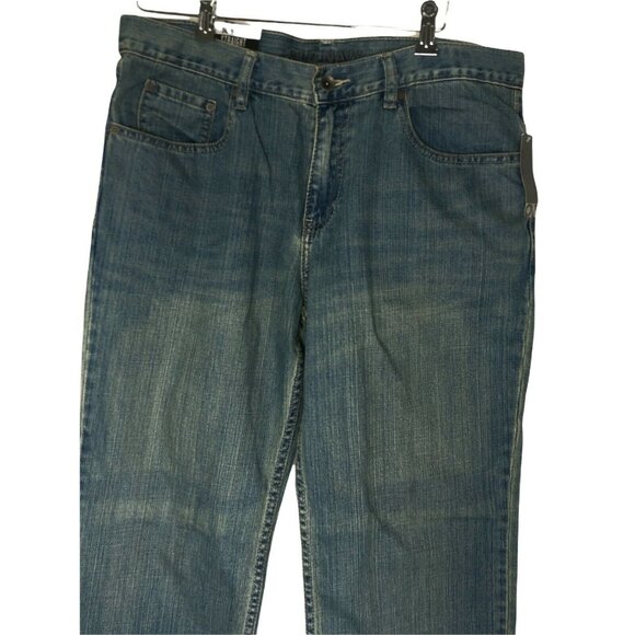 Old Navy Jeans Straight Leg Mens 34x30 Distressed NWT Medium Wash Pants Trousers - Picture 3 of 12